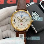 Cheapest Price Copy Longines White Dial Brown Leather Strap Automatic Watch